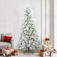 vidaXL BEI CLORIS Künstlicher klappbarer Weihnachtsbaum Grün 240 cm PE und PVC - Künstliche Weihnachtsbäume Neu3209356 2parcel