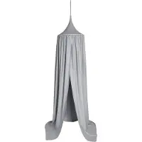 OEM Luftbett für Kinderzimmer, Babybett mit Luftmatratze, Kinderzimmer Dekoration, Sichtschutz, Babyzimmer Accessoire, Spielhütte, Klamm, ideal für Geburtstag, Weihnachten, 240 cm hoch, grau