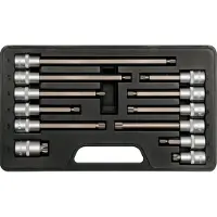 TRIZERATOP YT-7753, Steckschlüssel-Set, 12 Stück(e), Schwarz, Edelstahl, Chrom-Vanadium-Stahl, 1/2"