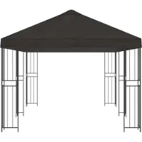vidaXL Gartenpavillon 6 x 3 m Anthrazit Polyester und Stahl 190 gsm