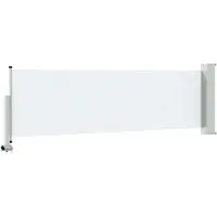 vidaXL Seitenmarkise 80 x 300 cm 100% Polyester Eisen Stahl Rechteckig