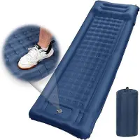 OEM Ultraleichtes Outdoor-Luftbett, blau, wasserdicht, mit Fußpumpe