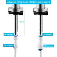 OEM Kompaktes Umkehrosmose-Wasserfilter-Set, 1/4" & 3/8" Anschluss, 360° drehbar, matt