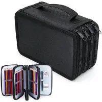 OEM Schwarzes Etui mit 72 Fächern für Schule und Büro