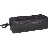 OEM Schwarzes Leder-Etui quadratisch für Herren und Damen