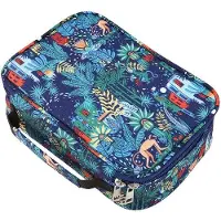 OEM Schüleretasche 72 Fächer groß Regenwald
