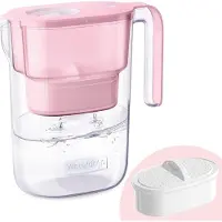 Markenlos Elfin Wasserfilterkanne - Trinkwasserfilter - Vorteile für Ihre Gesundheit - 2,5L - rosa - BPA-frei