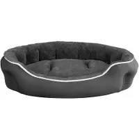 OEM Hundebett Mikrofaser Grafit 75x65x20cm mit rutschfestem, wasserdichtem Boden