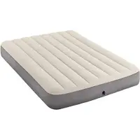 Markenlos Luftbett mit Integrierter Pumpe - Selbstaufblasend - Einzelbett - 191 cm x 137 cm x 25 cm - Grau