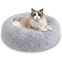 OEM Wasbares Hundebett 50cm Grau Donutform