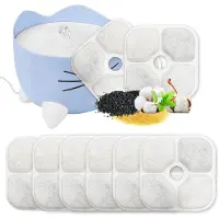 OEM 8 Stück Katzenwasserfilter, 2,5L, mit Aktivkohle und Schaumfilter