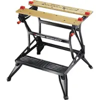 OEM Arbeitsbank doppelter Höhe, 250kg, schwarz, Stahl, klappbar