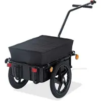 OEM Fahrradanhänger 40kg Kapazität Schwarz 144x59x80cm