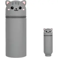 OEM Silikon Etui für Schule, weich, mit Reißverschluss, Katze