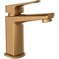 OEM Badarmatur mit Abfluss, gold, Metall, 16cm
