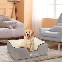 OEM Weiches Rechteck-Hundebett, atmungsaktiv, wasserdicht, mittelgroß