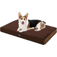 OEM Orthopädisches Hundebett 9cm dick braun wassbar antirutsch