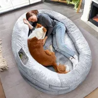 OEM Großer Hundesitzsack, blau, bequem, abnehmbar
