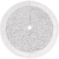 OEM Weihnachtsbaumrock Silber Pailletten 90cm