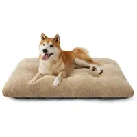 OEM Großes Hundebett mit Antirutschboden und Kissen, 89x58x8cm, Kameelfarben