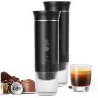 Cucina di Modena 2er-Set Akku-Espressomaschinen, Heißwasser, 20 bar, für Pulver&Kapseln