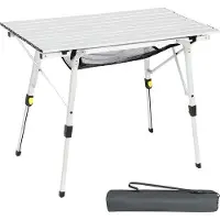 OEM Klapptisch Höhenverstellbar - Tragbar und Leicht - Aluminium Rolltisch für Camping und BBQ