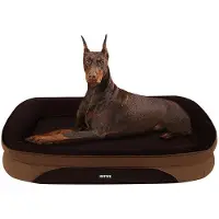 OEM Orthopädisches Hundebett, Hundesofa, 4-seitig, antirutsch, abnehmbar, braun, groß