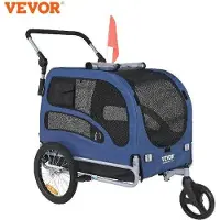 OEM Fahrradanhänger für Hunde bis 45kg, 2-in-1, einstellbar