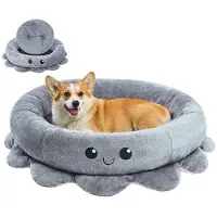 OEM Runder Hundebett 91cm groß grau waschbar