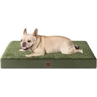OEM Orthopädisches Hundebett 76x51x9cm, Waschbar, Olivgrün, Weich