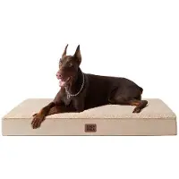 OEM Orthopädisches Hundebett XXL 120x74x9cm, Waschbares Kissen, Khaki