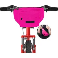 OEM Kleine rosa Fahrradtasche, 2-in-1, aus recyceltem PET