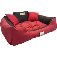 Markenlos Hundebett mit zwei Kissen - waschbar und wasserfest - XXL und 3XL Größen