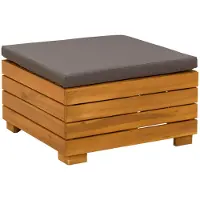 vidaXL Garten-Fußhocker Massivholz Akazie Braun
