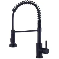 OEM Schwarze Küchenarmatur, Hochdruck, 360° drehbar, Edelstahl, matt
