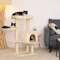 OEM Klettertürme Katzenhaus mit Hängematte und Aktivitätszentrum