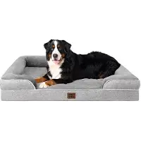 OEM Orthopädisches XXL-Hundebett, 132x104x20cm, grau, Wasserdicht