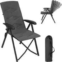 OEM Außenstuhl mit verstellbarer Rückenlehne – Gartenliegestuhl – Klappbarer Campingstuhl – Atmungsaktives Netzgewebe – 49 cm x 101 cm x 47 cm