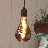 Hellum Hängelampe mit Batterie (4xAA exkl.) und Fernbedienung outdoor, A100 Ø10x20cm