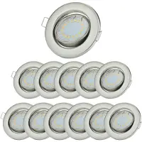 Sweet Led Einbaustrahler LED 12x 5W Warmweiß rund schwenkbar chrom Einbausot 230V