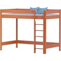 Lukdom Hochbett 180x90 Kinderbett mit Rausfallschutz & Lattenrost teak 90 x 180 für Mädchen und Jungen Massivholz Kiefer und MDF Möbelplatte,