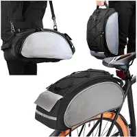 Inny Robuste Fahrradtasche Grosse Tasche Kofferraum-Schultertasche 13 L + Gürtel