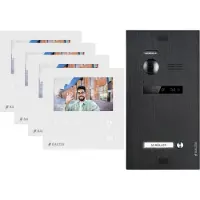 Balter EVO MINI Video Türsprechanlage Schwarz Set für 1-Familienhaus 4x 4,3" Monitor
