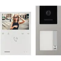 Balter EVO QUICK Aufputz Video Türsprechanlage Grau Set für 1-Familienhaus 1x 4,3" Monitor
