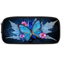 OEM Blaue Schmetterlings Etui für Mädchen, große Kapazität, Schule, Büro, Stifte