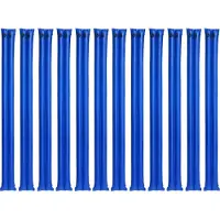 SucceBuy Pool-Beschwerungssäcke, 12er-Set, 238 cm lang, 0,4 mm dicke PVC-Säcke mit auslaufsicherem Schraubverschluss, Wassersäcke zur Sicherung von Poolabdeckungen im Winter, blau