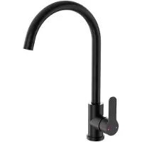 OEM Schwarze Edelstahl-Küchenarmatur, 360° Drehbar, Einhebelmischer, 257mm Auslaufhöhe