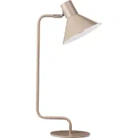 Beliani Tischlampe Beige Eisen 51 cm Rund mit Kabel Schalter Modern Nachttischlampe für Schlafzimmer Schreibtischlampe für Büro