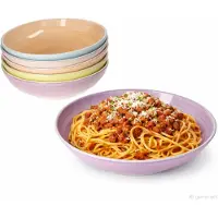 MamboCat 6er Set Spaghettiteller Pastello aus Steingut – 24326245