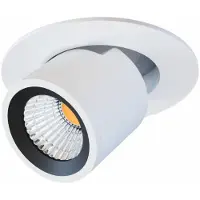 Beneito Faure Nano Oxo R 4W LED-Einbaustrahler, 45°-Farbtemperaturschalter, 2700K/3200K/4000K, Mattweiß - Verstellbarer Profi-Strahler von
